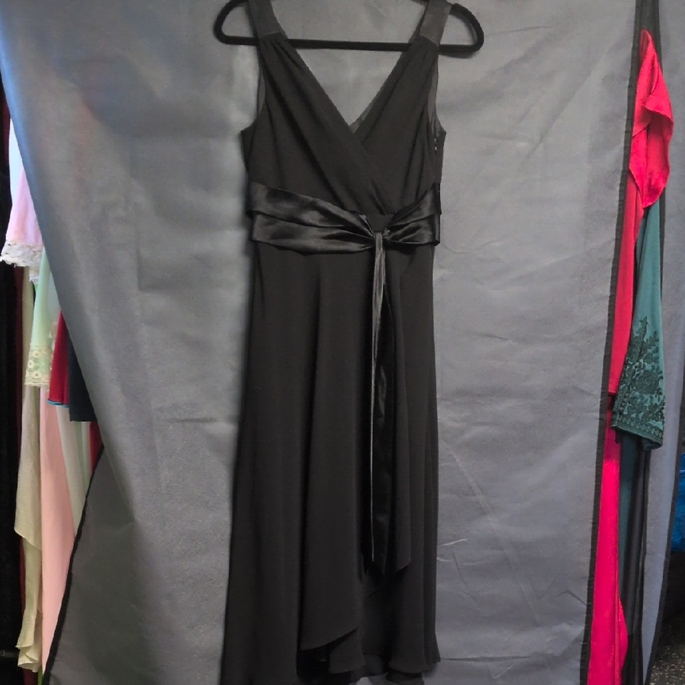 2/$20 Evan Picone Flowy Dress with Satin Waist Tie